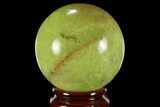 Polished Green Opal Sphere - Madagascar #95871-1